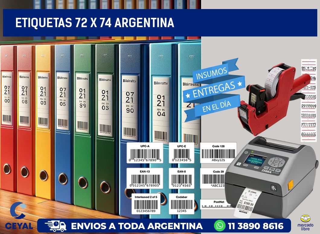 ETIQUETAS 72 x 74 ARGENTINA