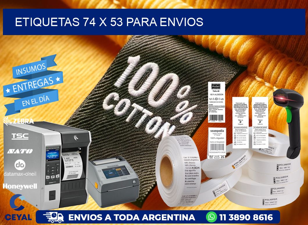 ETIQUETAS 74 x 53 PARA ENVIOS