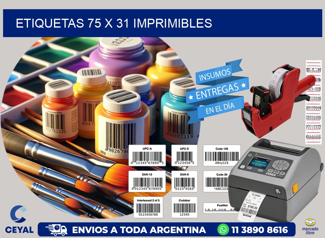 ETIQUETAS 75 x 31 IMPRIMIBLES