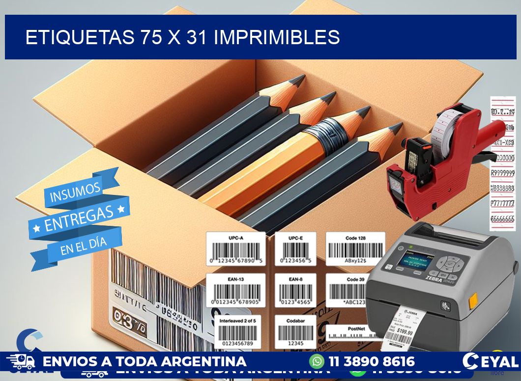 ETIQUETAS 75 x 31 IMPRIMIBLES