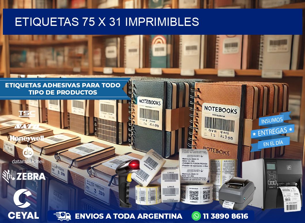 ETIQUETAS 75 x 31 IMPRIMIBLES
