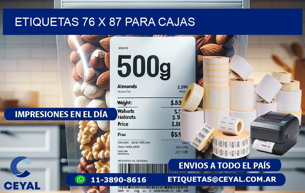 ETIQUETAS 76 x 87 PARA CAJAS