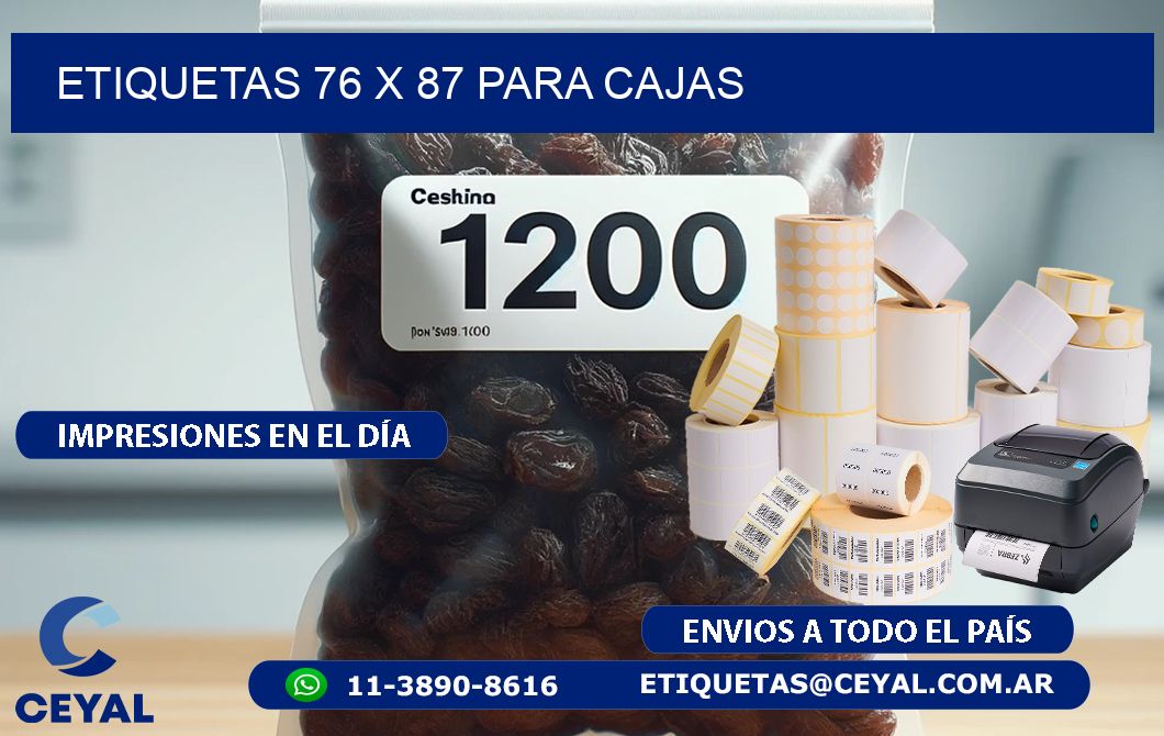 ETIQUETAS 76 x 87 PARA CAJAS