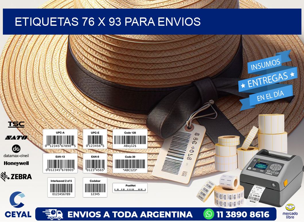 ETIQUETAS 76 x 93 PARA ENVIOS
