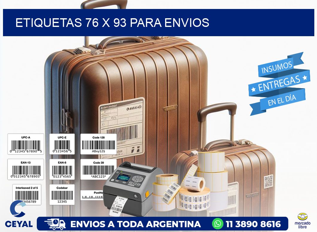 ETIQUETAS 76 x 93 PARA ENVIOS