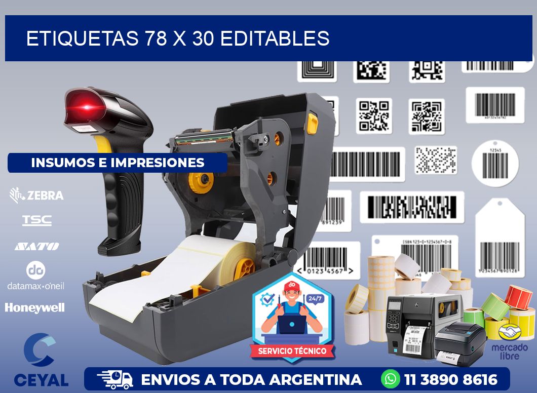 ETIQUETAS 78 x 30 EDITABLES