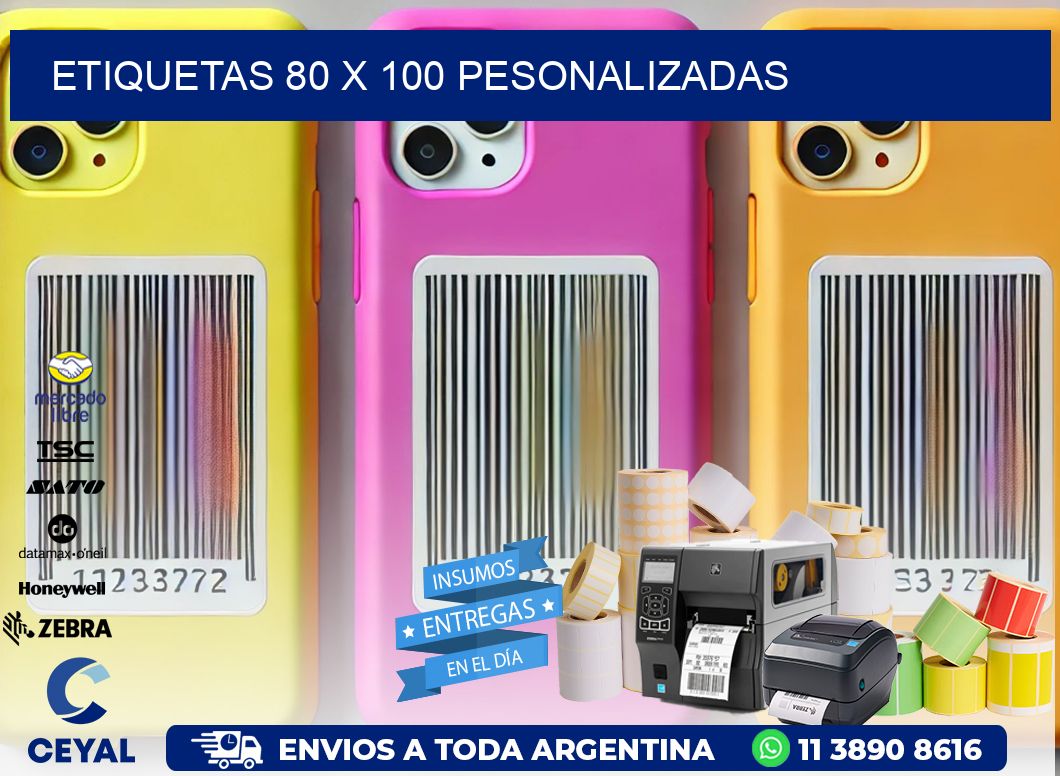 ETIQUETAS 80 x 100 PESONALIZADAS