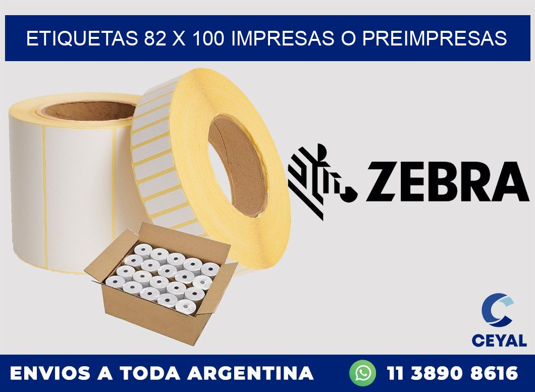 ETIQUETAS 82 x 100 IMPRESAS O PREIMPRESAS