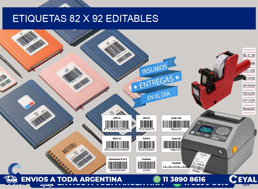 ETIQUETAS 82 x 92 EDITABLES