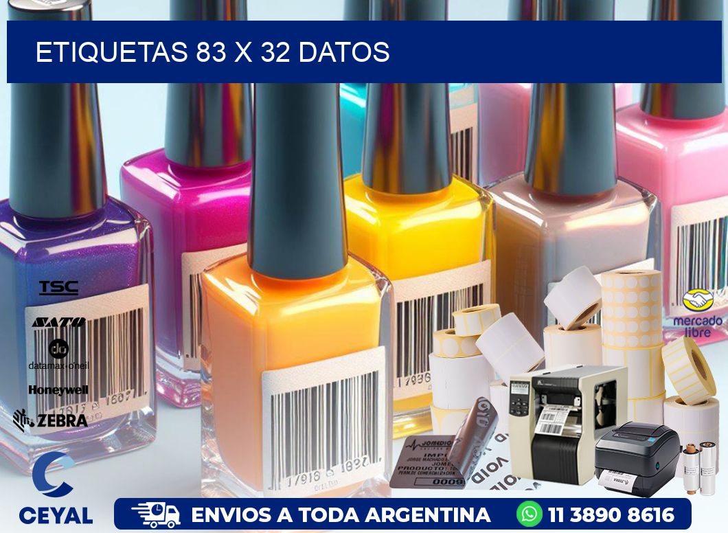 ETIQUETAS 83 x 32 DATOS