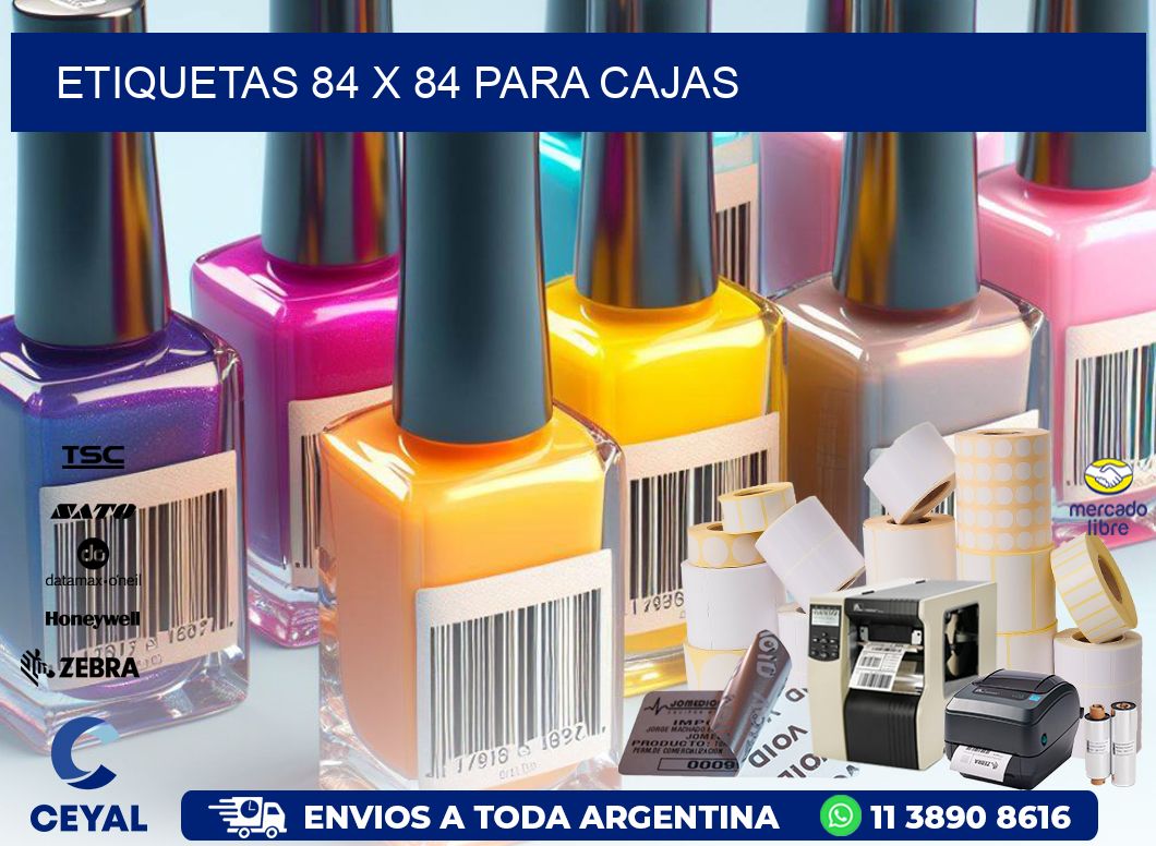 ETIQUETAS 84 x 84 PARA CAJAS