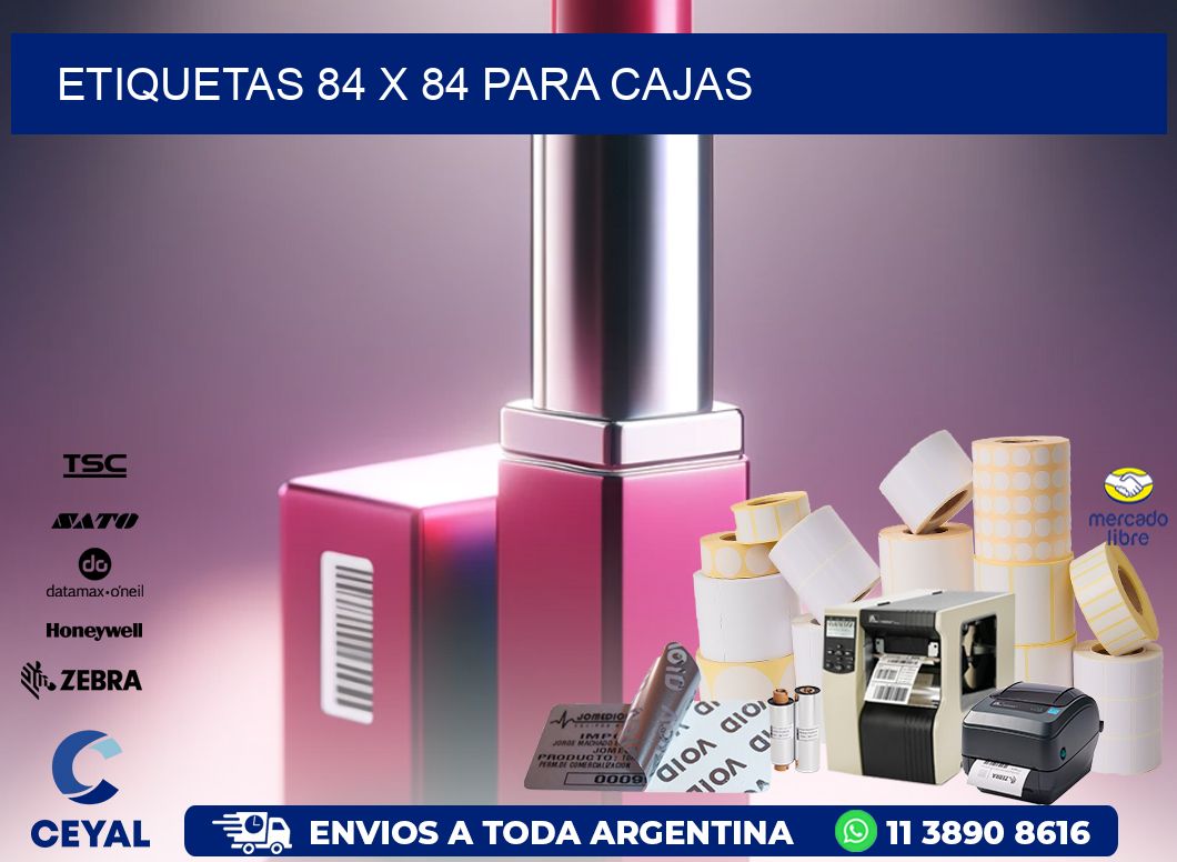 ETIQUETAS 84 x 84 PARA CAJAS