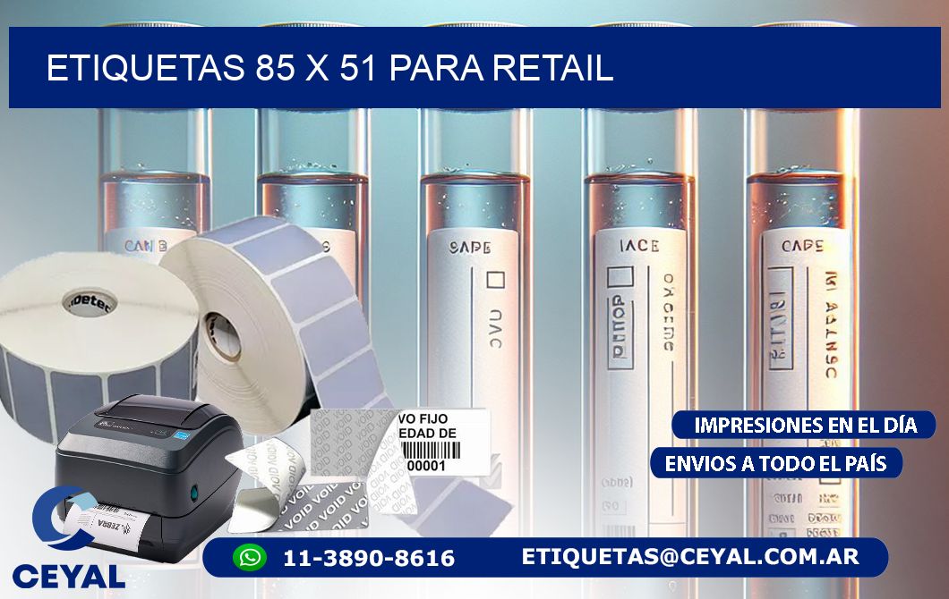 ETIQUETAS 85 x 51 PARA RETAIL
