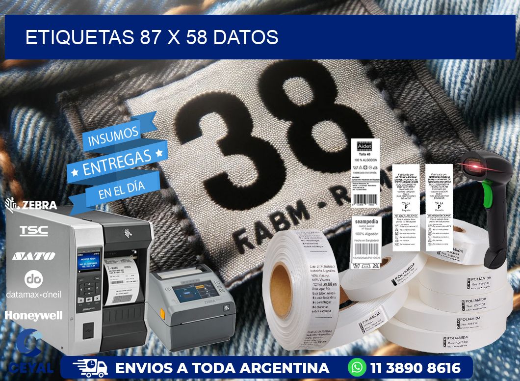 ETIQUETAS 87 x 58 DATOS