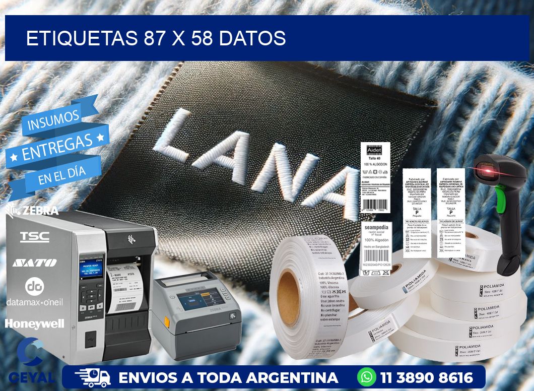 ETIQUETAS 87 x 58 DATOS