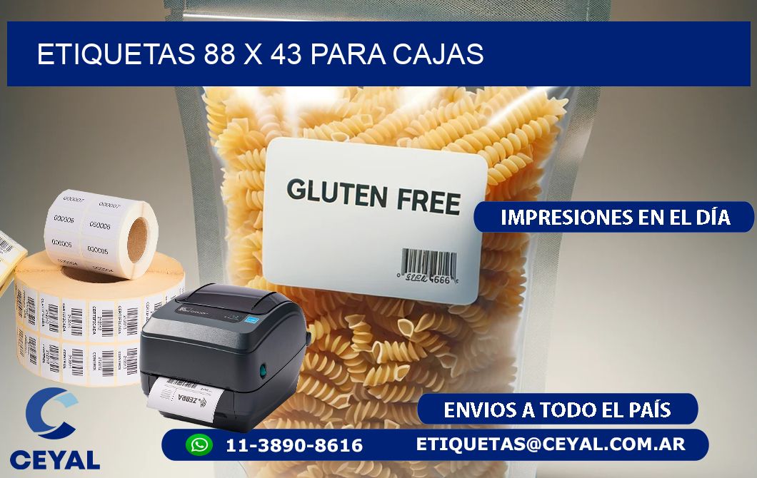 ETIQUETAS 88 x 43 PARA CAJAS