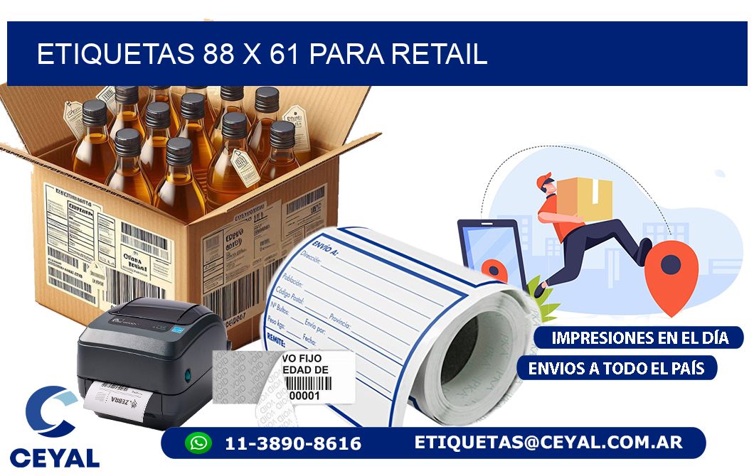 ETIQUETAS 88 x 61 PARA RETAIL