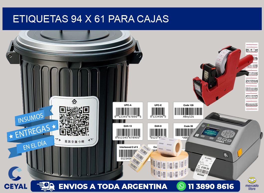 ETIQUETAS 94 x 61 PARA CAJAS