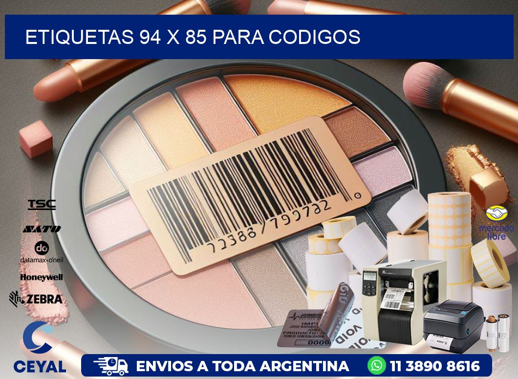 ETIQUETAS 94 x 85 PARA CODIGOS
