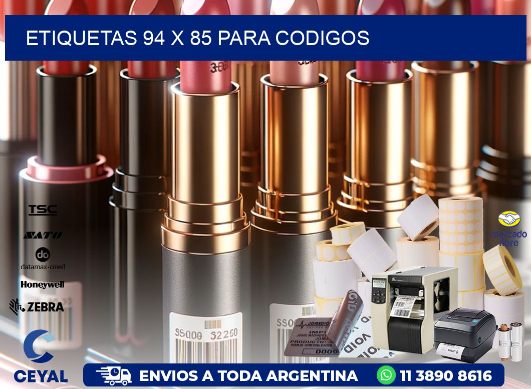 ETIQUETAS 94 x 85 PARA CODIGOS
