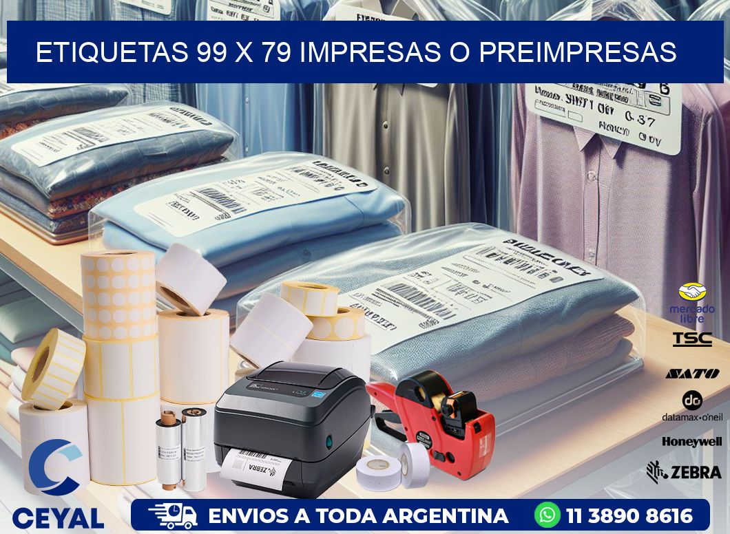 ETIQUETAS 99 x 79 IMPRESAS O PREIMPRESAS