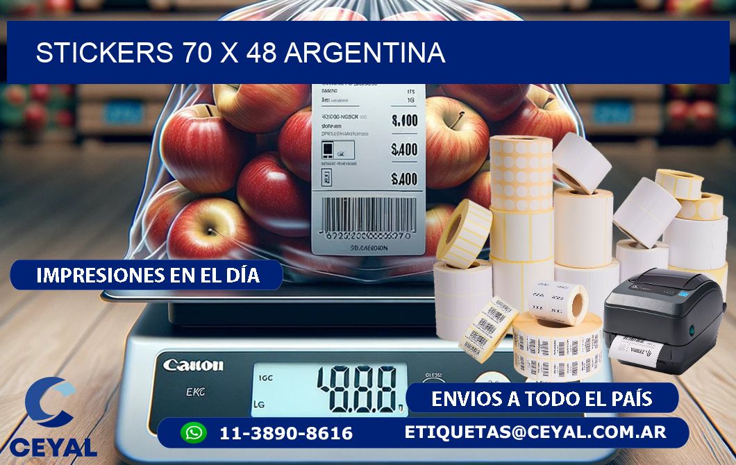 STICKERS 70 x 48 ARGENTINA