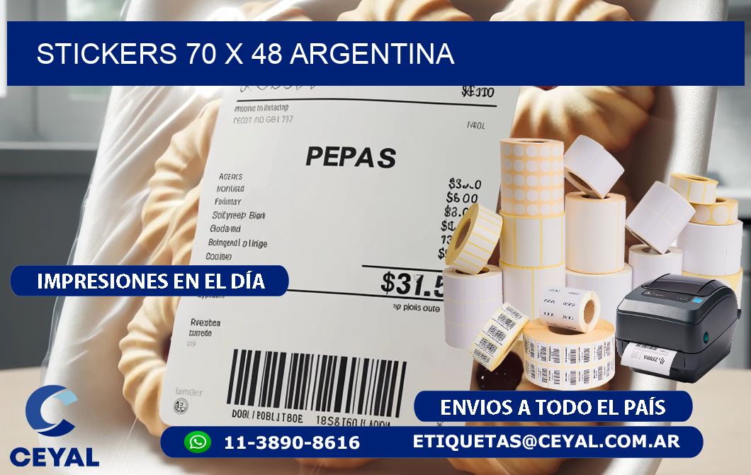 STICKERS 70 x 48 ARGENTINA