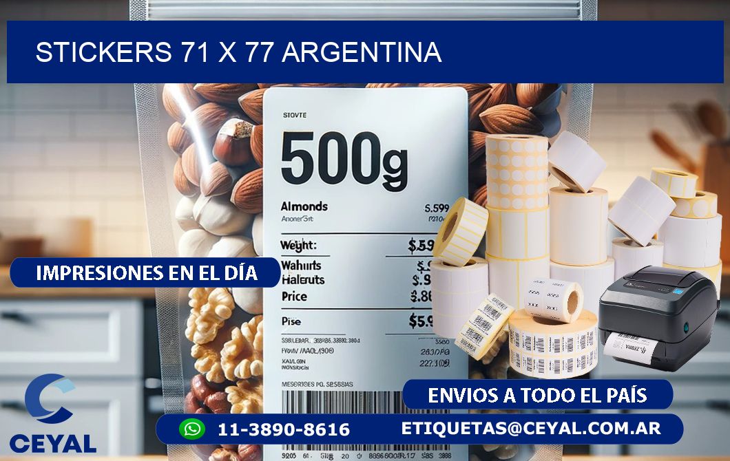 STICKERS 71 x 77 ARGENTINA
