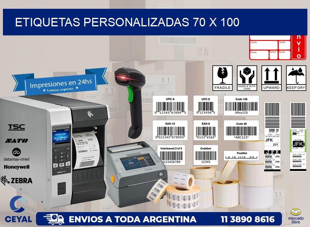 etiquetas personalizadas 70 x 100