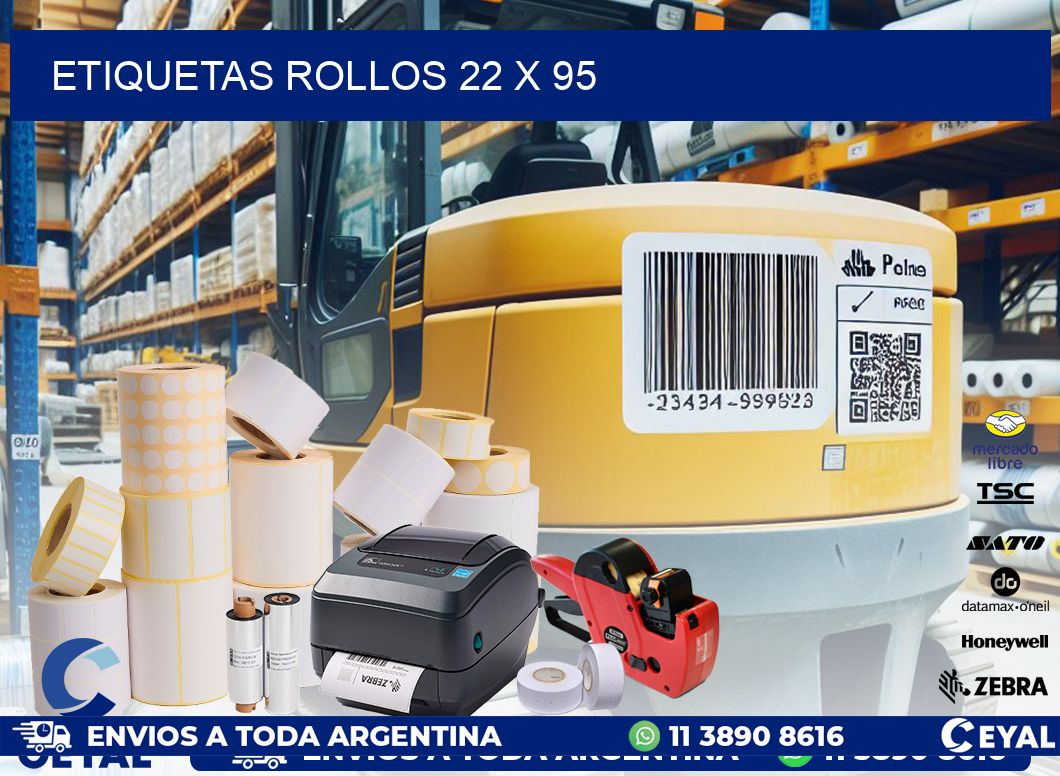 etiquetas rollos 22 x 95