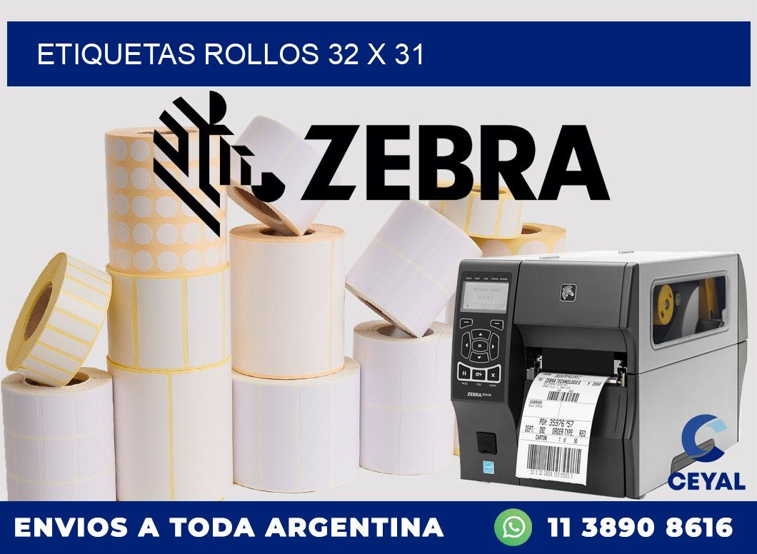 etiquetas rollos 32 x 31