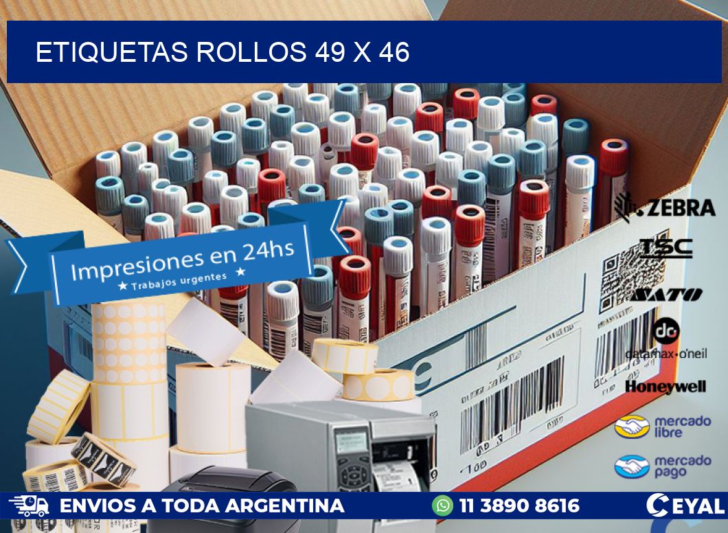 etiquetas rollos 49 x 46