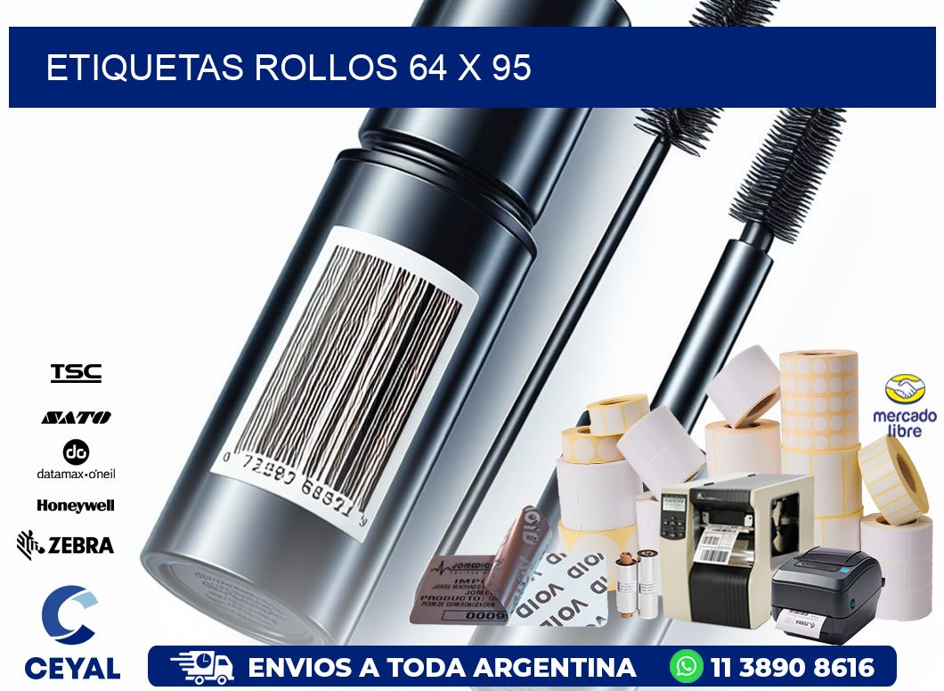 etiquetas rollos 64 x 95