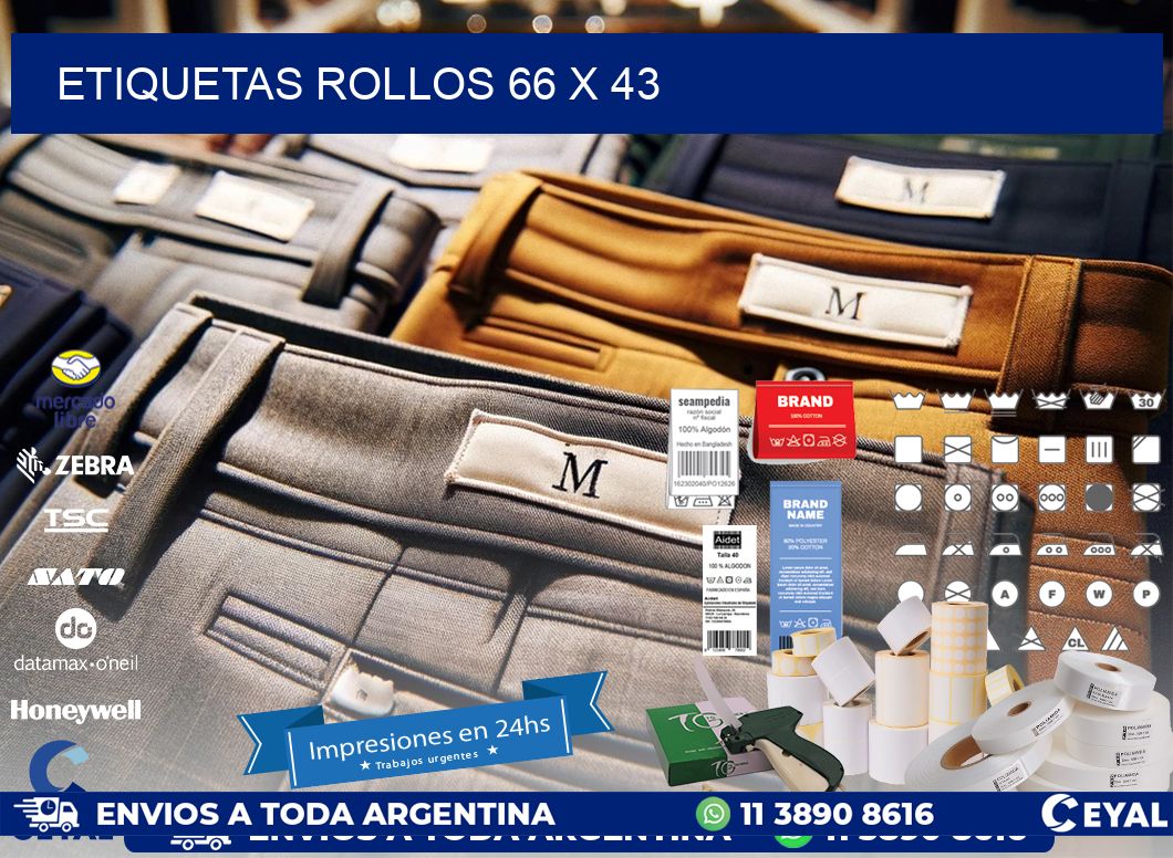 etiquetas rollos 66 x 43