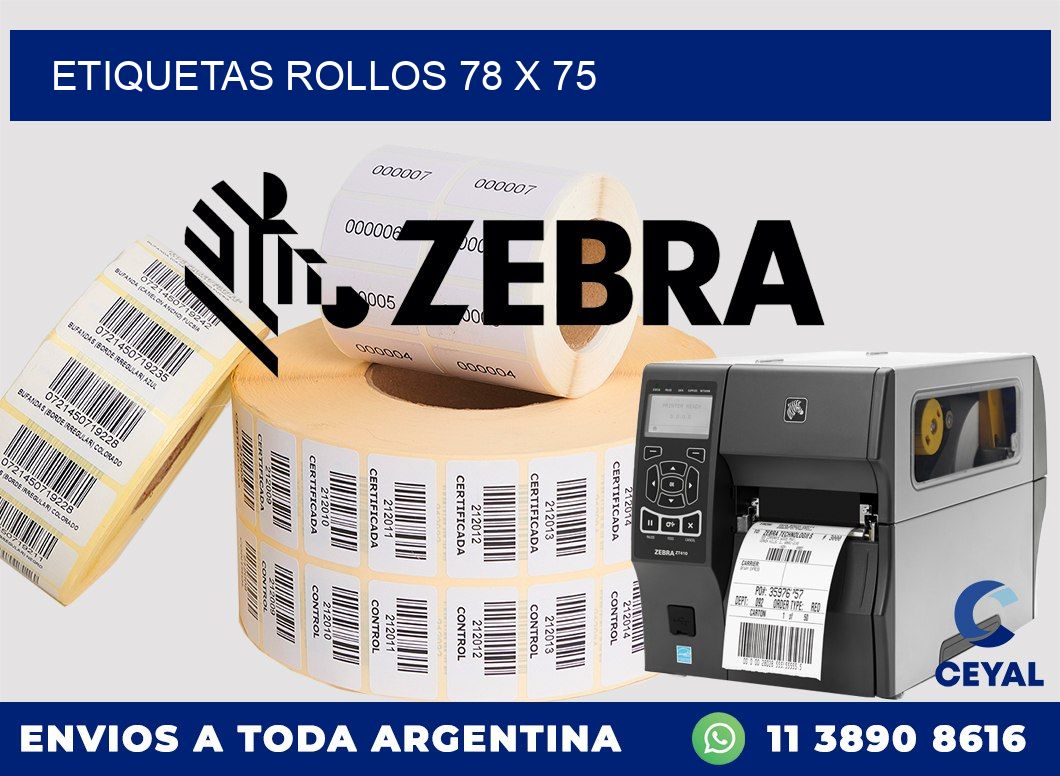 etiquetas rollos 78 x 75