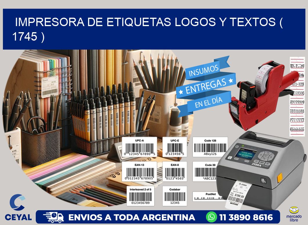 impresora de etiquetas logos y textos ( 1745 )
