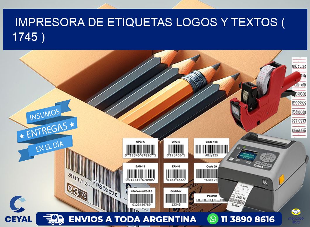 impresora de etiquetas logos y textos ( 1745 )