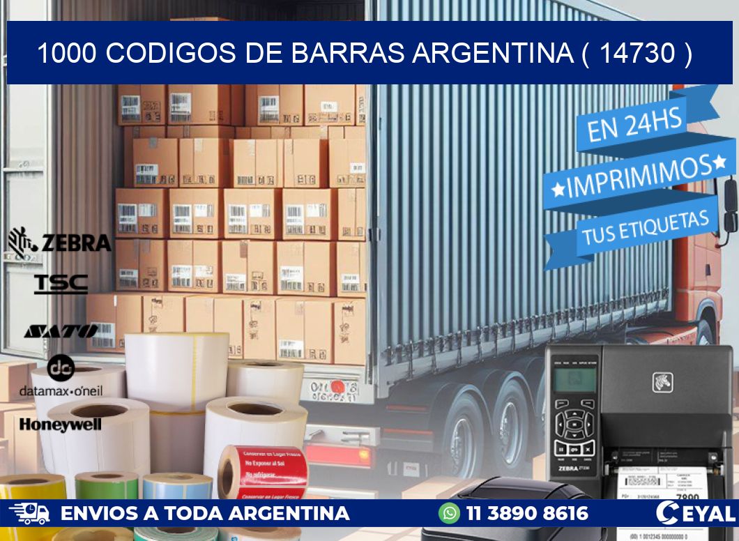 1000 codigos de barras argentina ( 14730 )