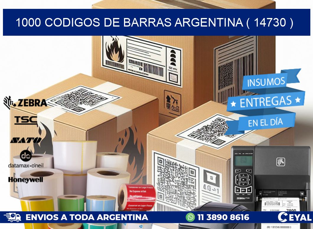 1000 codigos de barras argentina ( 14730 )