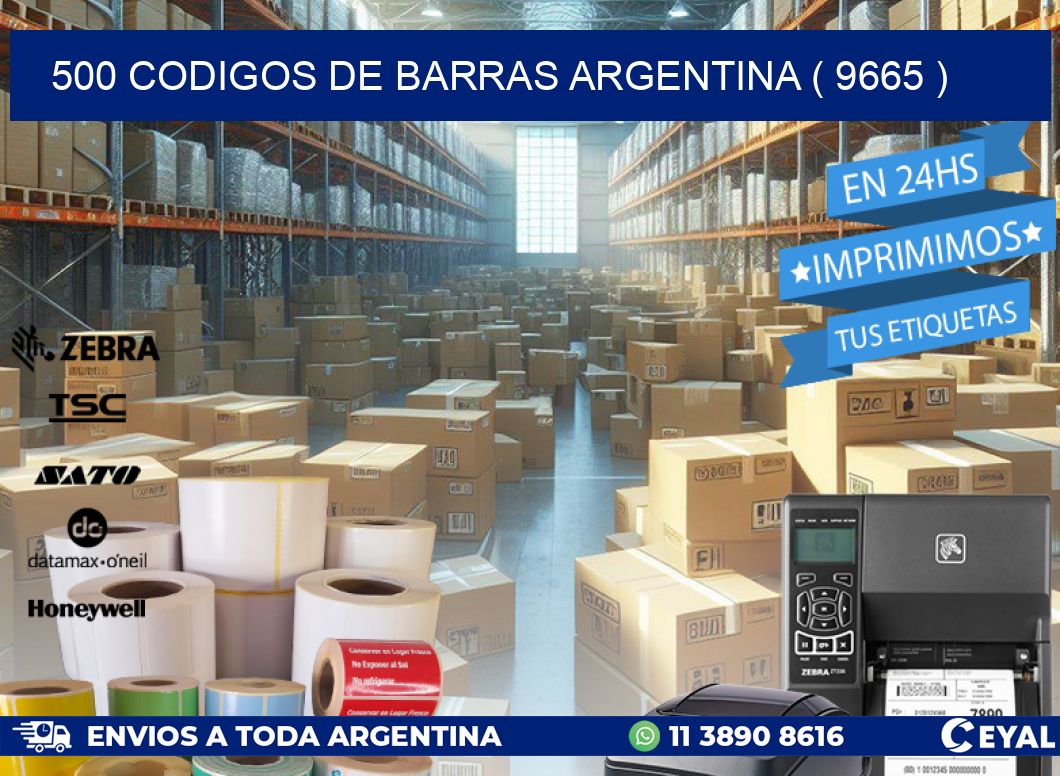 500 codigos de barras argentina ( 9665 )