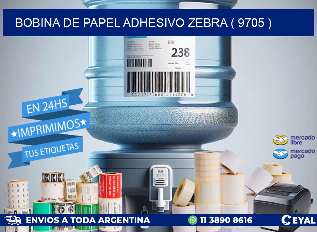 BOBINA DE PAPEL ADHESIVO ZEBRA ( 9705 )