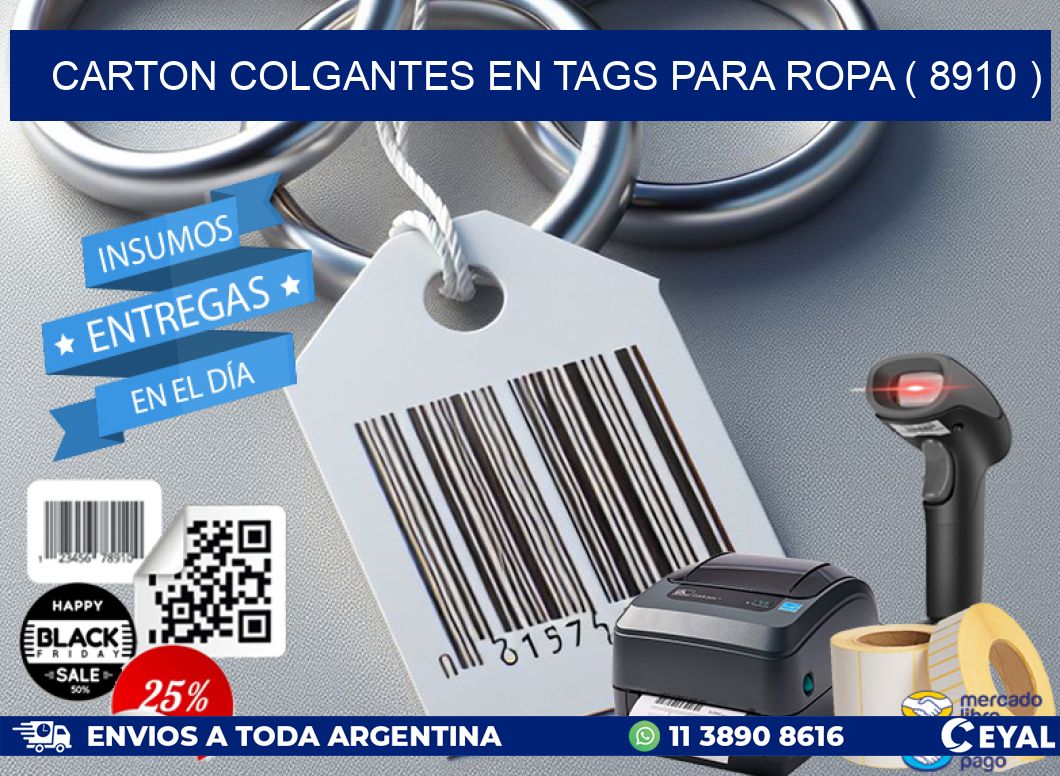 CARTON COLGANTES EN TAGS PARA ROPA ( 8910 )