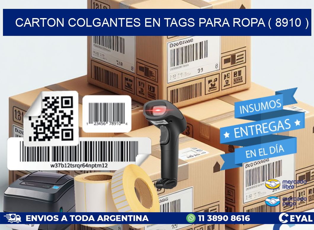 CARTON COLGANTES EN TAGS PARA ROPA ( 8910 )