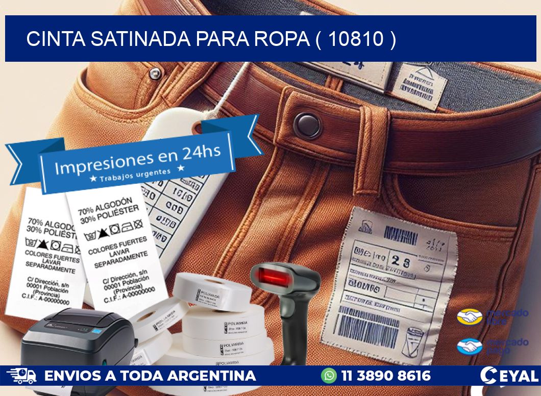 CINTA SATINADA PARA ROPA ( 10810 )
