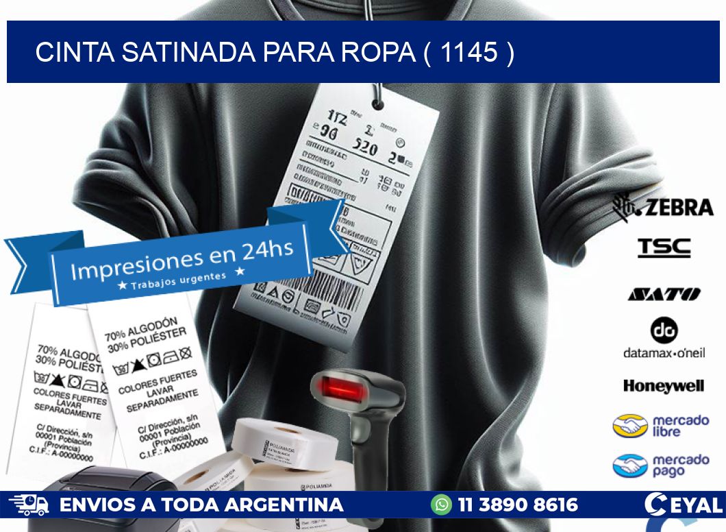 CINTA SATINADA PARA ROPA ( 1145 )