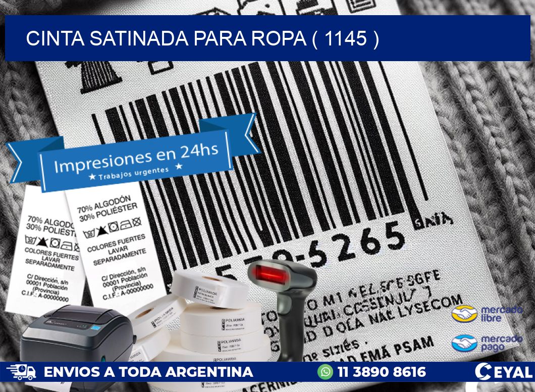 CINTA SATINADA PARA ROPA ( 1145 )