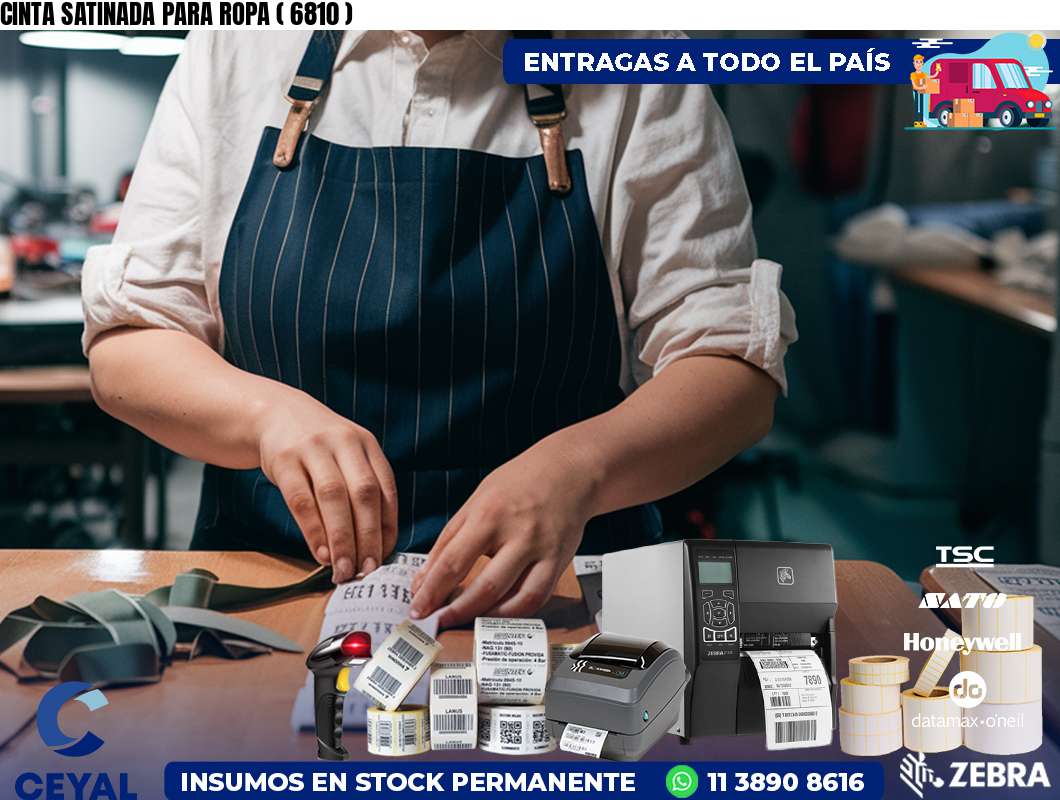 CINTA SATINADA PARA ROPA ( 6810 )