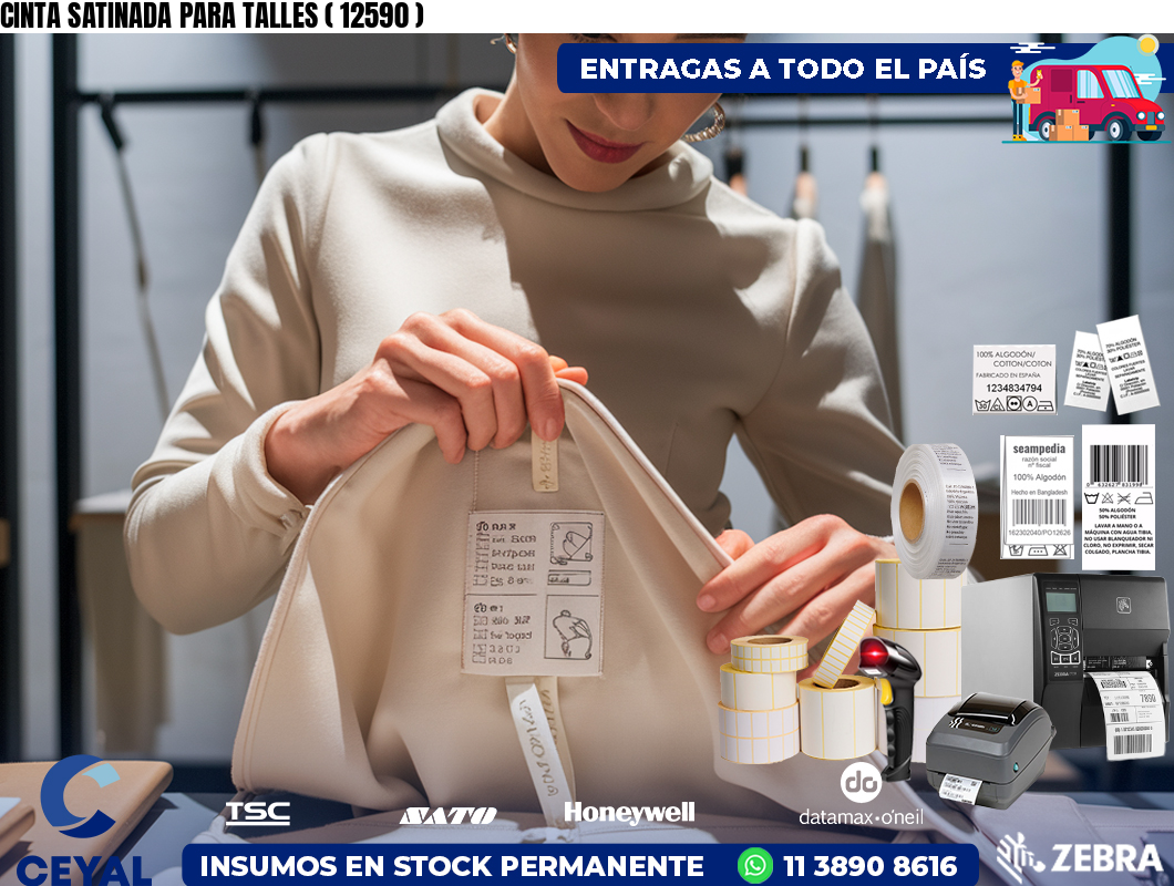CINTA SATINADA PARA TALLES ( 12590 )