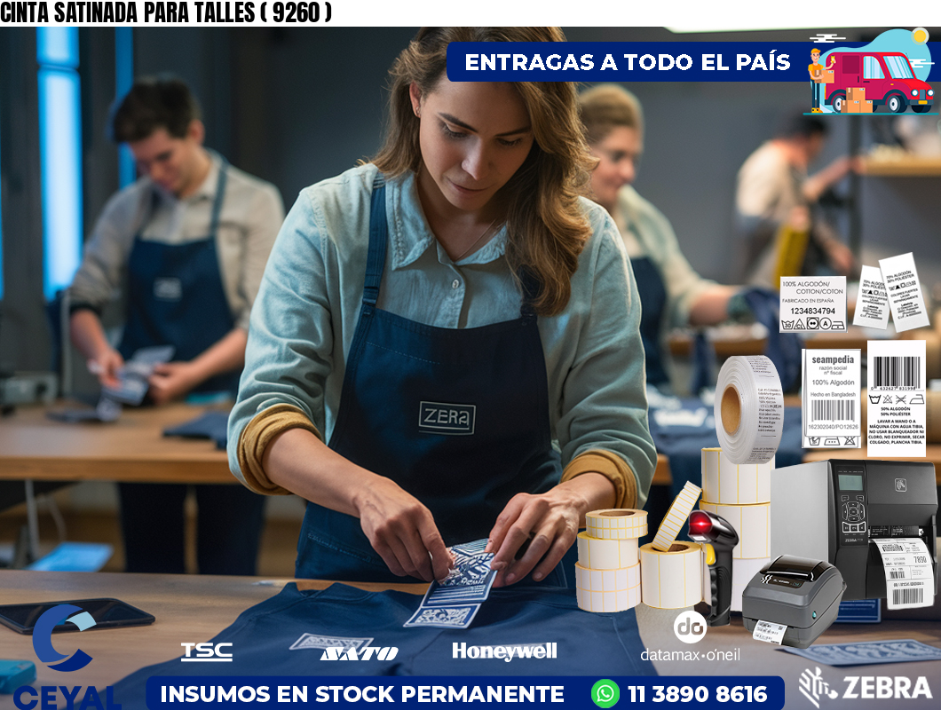 CINTA SATINADA PARA TALLES ( 9260 )