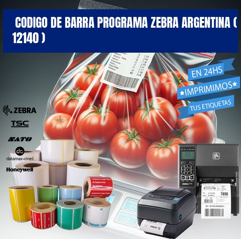 CODIGO DE BARRA PROGRAMA ZEBRA ARGENTINA ( 12140 )